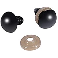 Paquete de 100 piezas de ojos de muñeca de plástico- ojos de seguridad negros con 100 piezas arandelas para hacer…
